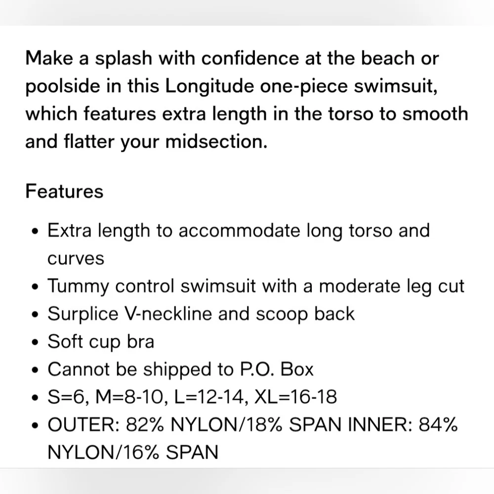 Longitude swimsuit 8 black floral one piece tummy control shapewear new $125
